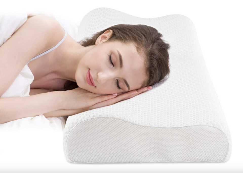 Fityou Memory Foam Ergonomic Pillow (Photo via Amazon)
