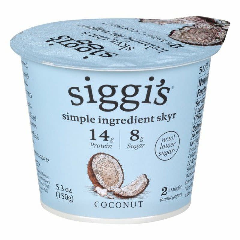 7) Siggi’s 2% Coconut Icelandic Yogurt