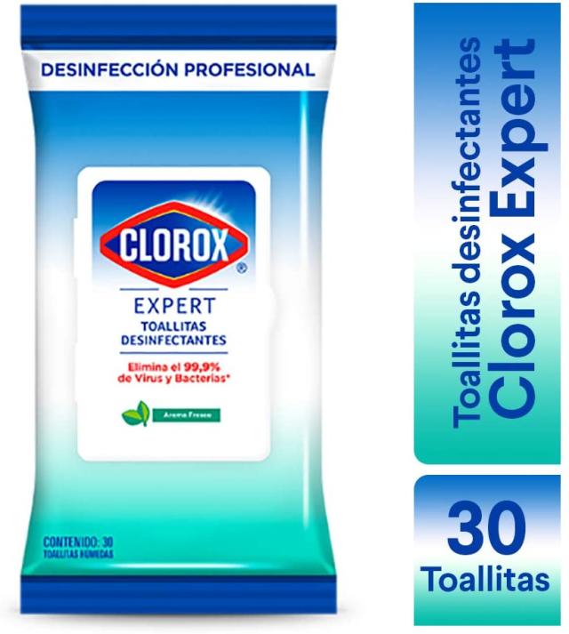 Toallitas Desinfectantes Clorox Expert 30 Toallitas