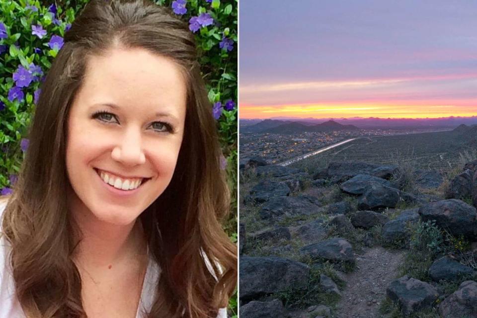 <p>Phoenix Police/Twitter; Gavin Walters/Alamy Stock Photo</p> The body of Jessica Lindstrom, who went hiking in Arizona, was found by authorities on Sunday.