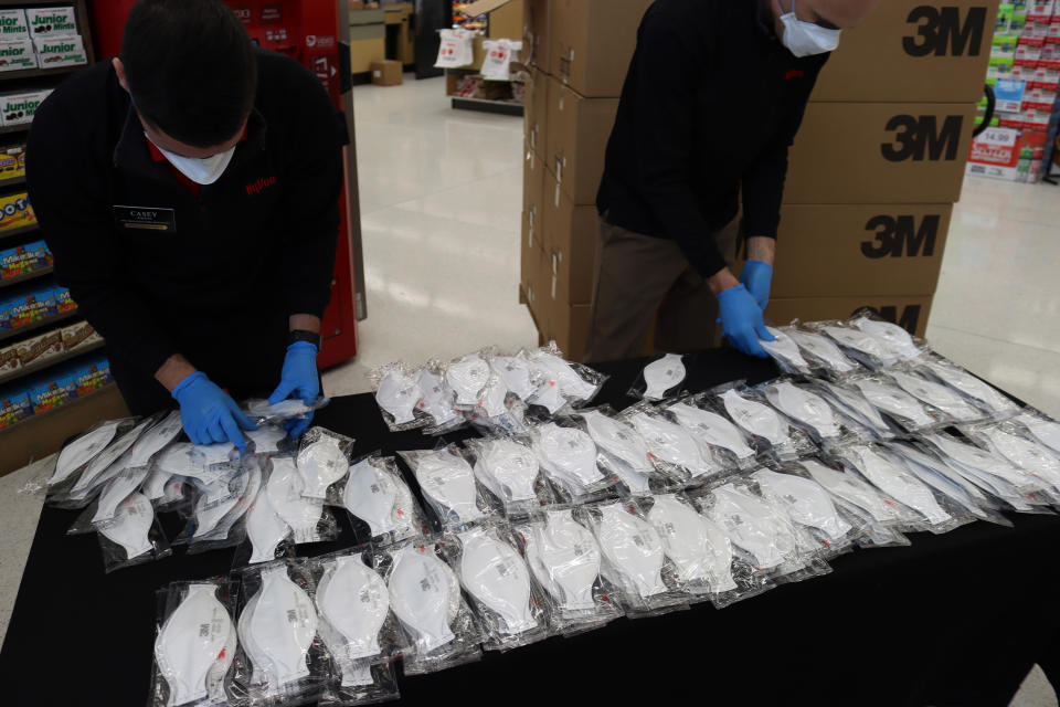 Mills Civic Hy-Vee in West Des Moines, Iowa, was the first of the retailer’s 275 pharmacy locations to receive and begin distributing their allocation of N95 masks on Jan. 21.