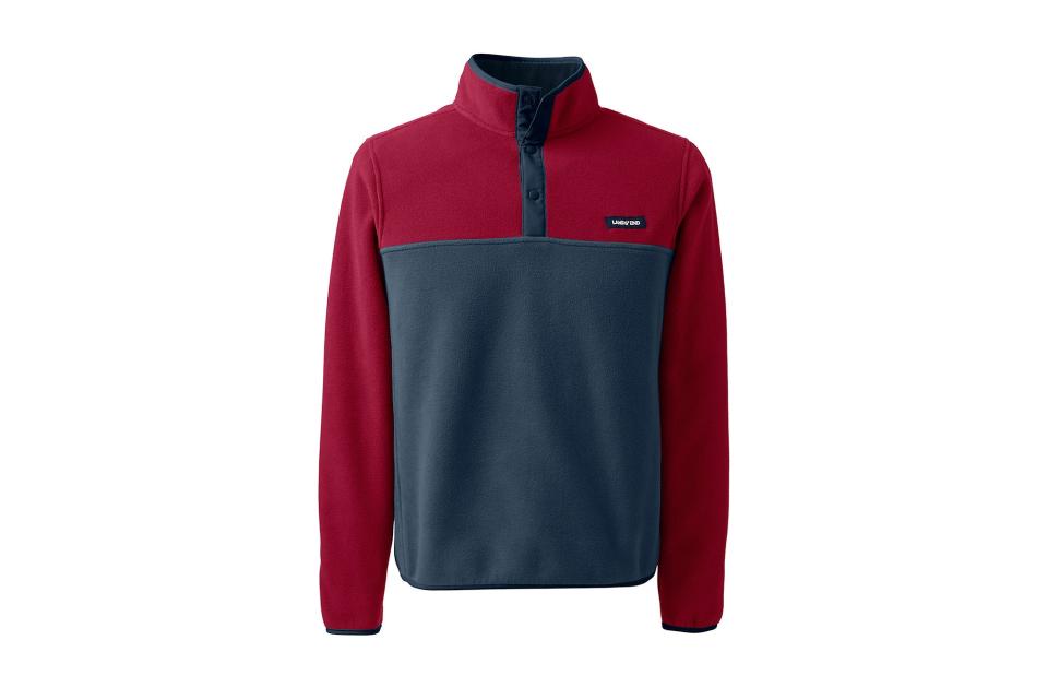 Lands' End fleece snap neck pullover jacket (was $50, 60% off with code "YAMS")