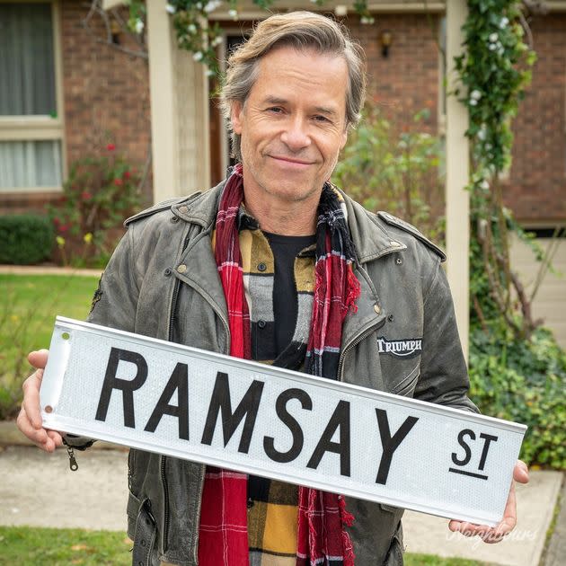 Guy is back as Mike Young for Neighbours' finale (Photo: Fremantle/Twitter)