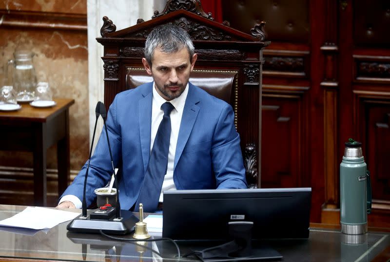 Members of Argentina's lower chamber vote on President Javier Milei's so-called 'Bases' bill, a mega- in Buenos Aires