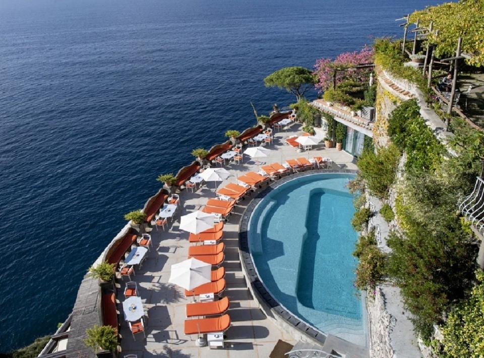 Take a dip in the pool overlooking the sea or use the hotel’s private beach (Il San Pietro Positano)