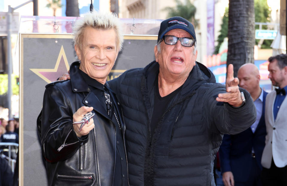 Billy Idol was joined by his long-serving guitarist Steve Stevens and special guests including former Sex Pistol Steve Jones credit:Bang Showbiz