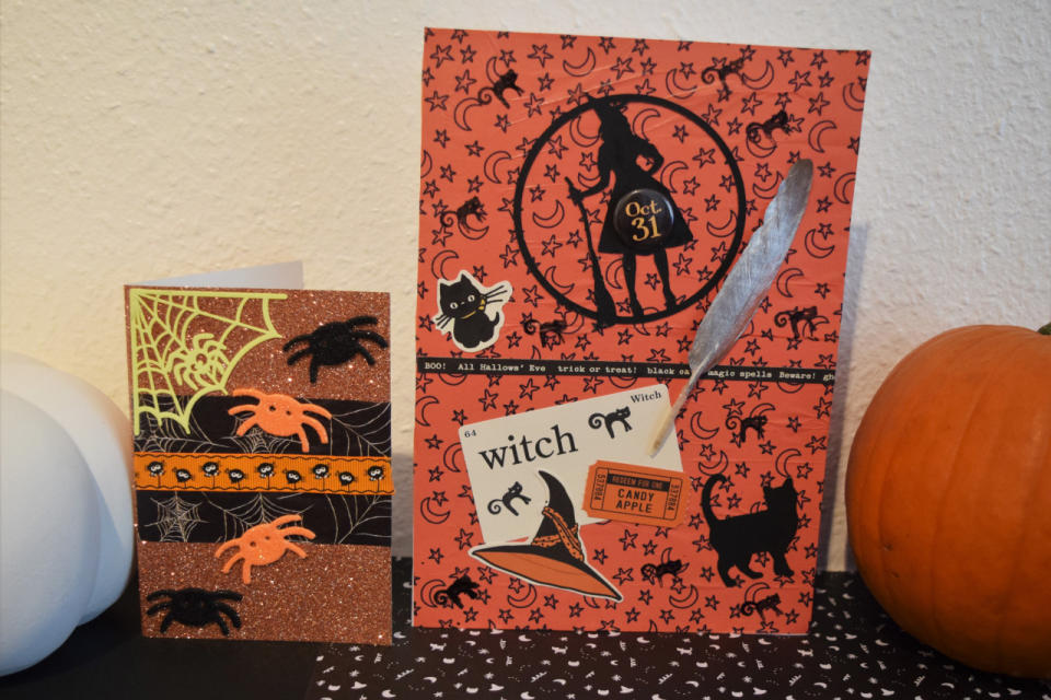  It’s really simple to create your own Halloween cards and it makes the message you send a lot more personal. Learn how to make these spider and witch cards for Halloween this year.