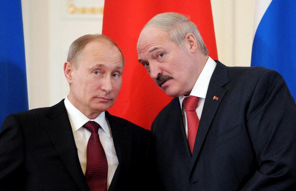 <div class="inline-image__caption"><p>Putin and Lukashenko at the Konstantinovsky palace in Strelna just outside St. Petersburg, on March 15, 2013.</p></div> <div class="inline-image__credit">Alexey Druzhinin/Getty</div>