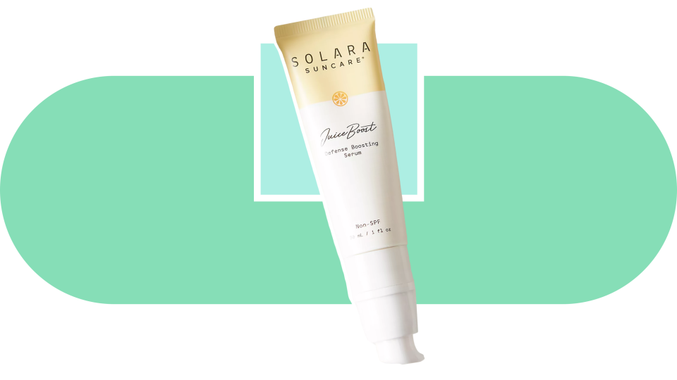 Plump and hydrate skin with the Solara Suncare JuiceBoost Defense Boosting Serum.