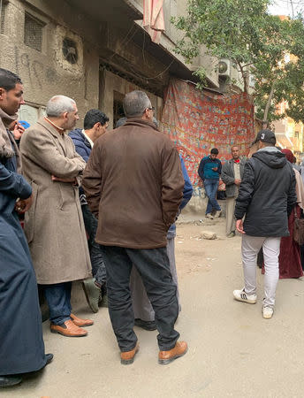 Family of those convicted and executed for the killing of public prosecuter Hisham Barakat gather at Zynhom morgue in Cairo, Egypt as they wait for the bodies to be released February 20, 2019. REUTERS/Amina Ismail