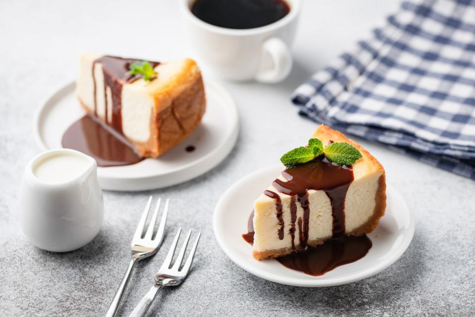 <p>Baking cheesecake is a breeze when you use a crockpot—this recipe only needs 20 minutes of hands-on time. The crockpot gives this cake a super smooth, velvety texture, unlike anything you’ve ever tried before. </p><p>Get the recipe for <a href="https://www.goodhousekeeping.com/uk/food/recipes/a564325/slow-cooker-dessert-chocolate-orange-cheesecake/" rel="nofollow noopener" target="_blank" data-ylk="slk:Slow Cooker Chocolate Orange Cheesecake;elm:context_link;itc:0" class="link ">Slow Cooker Chocolate Orange Cheesecake</a> from Good Housekeeping.</p>
