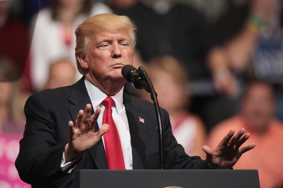 President Donald Trump visited Cedar Rapids in June, and spoke about Iowa's&nbsp;teetering&nbsp;insurance market: "Pretty sad, isn't it?" (Photo: Scott Olson/Getty Images)