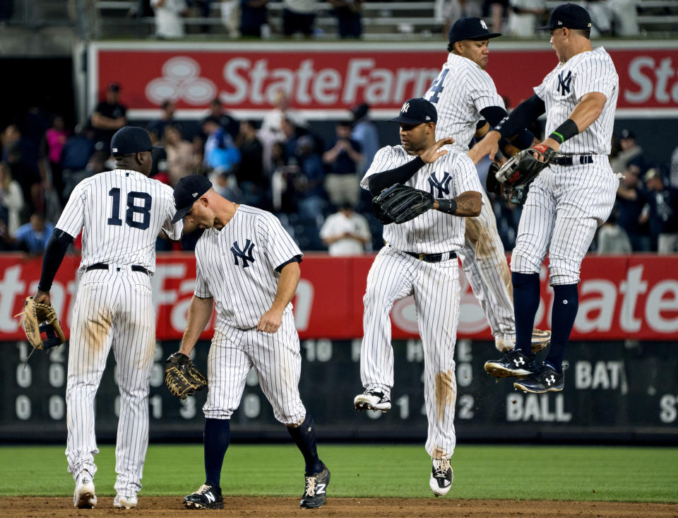 The Yankees will celebrate if their young stars can overcome the moment. (AP Photo)