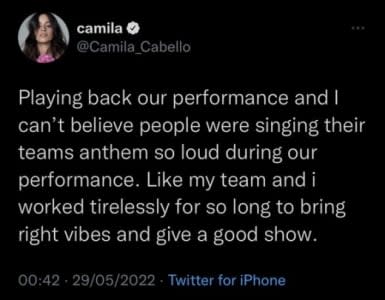 Tweet Camila Cabello