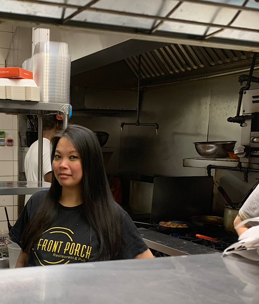 Chef Melissa Mak in the kitchen at The Front Porch.