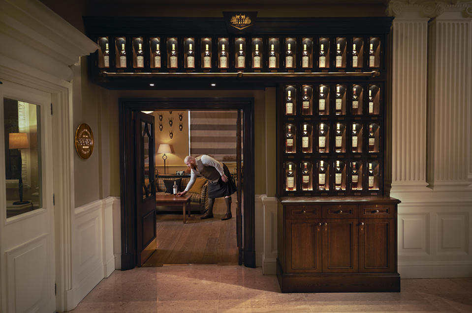 Whisky lockers at  The Balmoral, A Rocco Forte Hotel