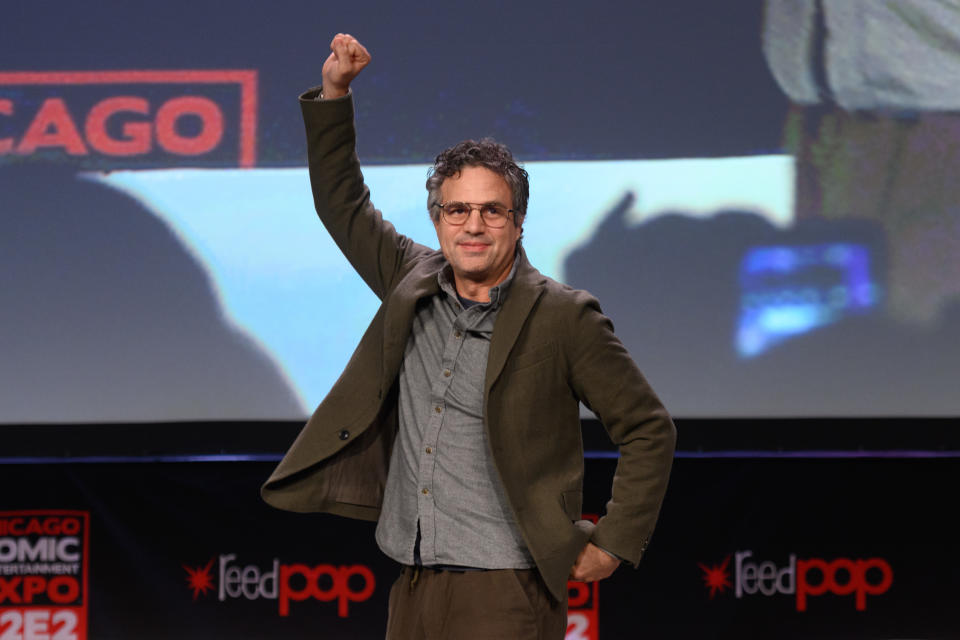 CHICAGO, ILLINOIS - MARCH 1: Mark Ruffalo attends C2E2 Chicago Comic & Entertainment Expo at McCormick Place on March 1, 2020 in Chicago, Illinois. (Photo by Daniel Boczarski/Getty Images)