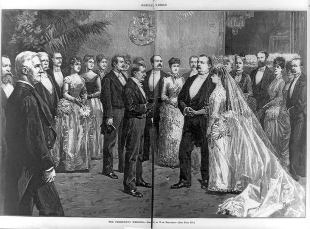 <strong><a href="https://www.whitehousehistory.org/photos/the-clevelands-wedding" rel="nofollow noopener" target="_blank" data-ylk="slk:“The President’s Wedding.” Photo: Library of Congress;elm:context_link;itc:0;sec:content-canvas" class="link ">“The President’s Wedding.” Photo: Library of Congress</a></strong>