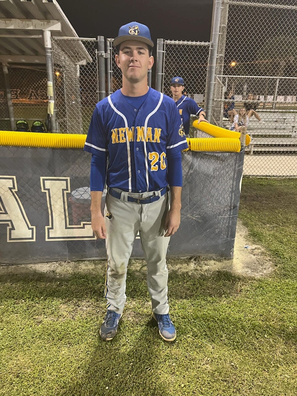 Junior right-hander Blake Anderson pitched six strong innings, striking out nine, in Cardinal Newman's 7-1 victory Wednesday night.