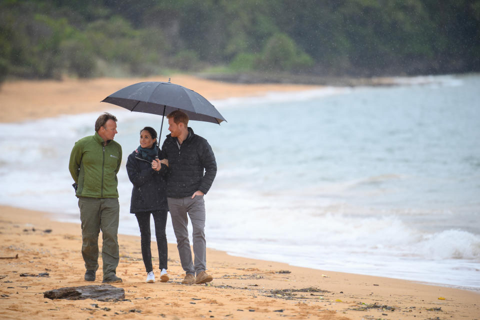 Later in the day, the Duke and Duchess flew to Abel Tasman National Park on the tip of New Zealand’s South Island.