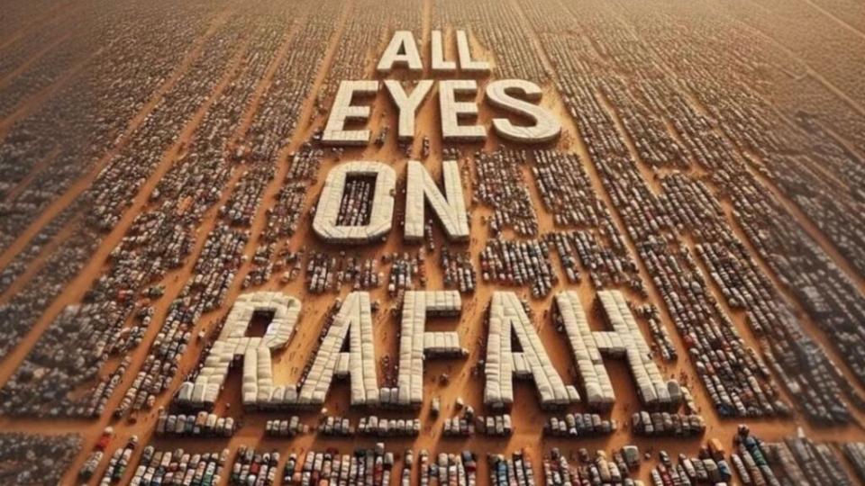 La story Instagram « All eyes on Rafah » est devenue virale // Source : Capture d'écran Numerama