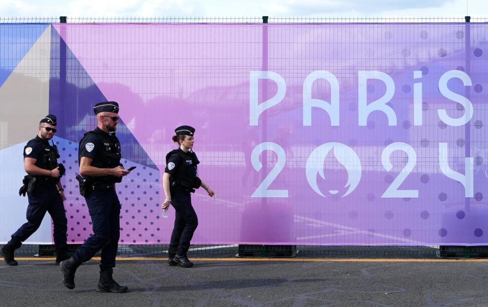 Police patrol the streets ahead of the opening ceremony in Paris (Peter Byrne/PA Wire)