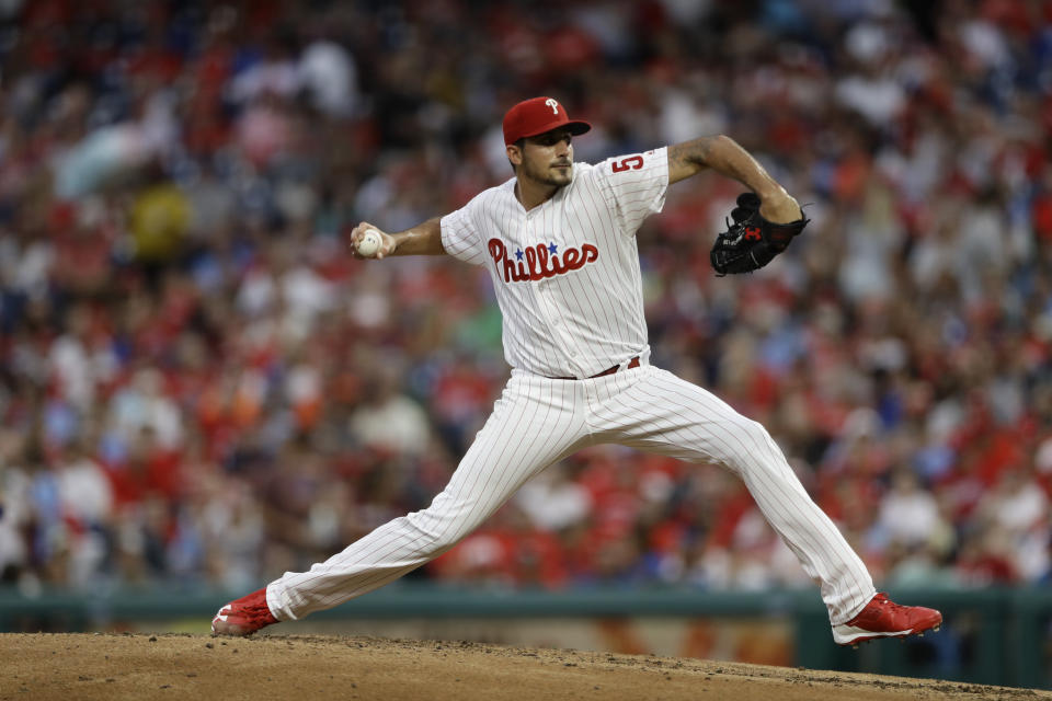 Zach Eflin will lose out on $20,000 after demotion. (AP Photo/Matt Slocum)