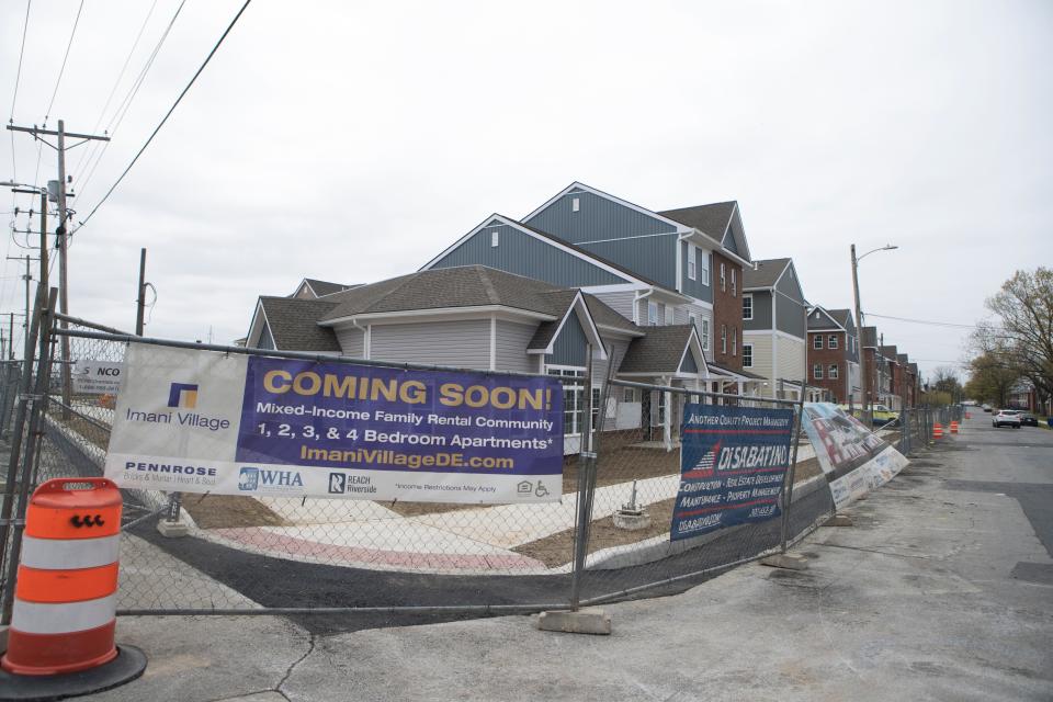 The construction of mixed-income family housing is well underway off of Bower Street as part of the Reach Riverside improvements to the neighborhood. 