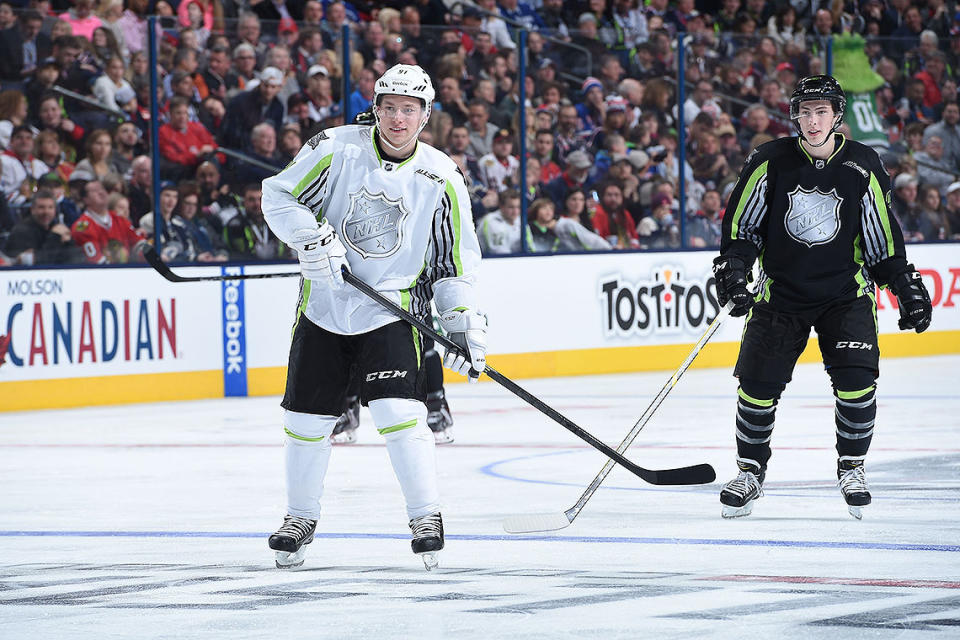 <p>WORST: 2015 NHL All-Star Game, in Columbus. They're not the worst of the worst - and let's give credit to the league for trying something outside the box - but neon green is almost never a good idea. (Getty Images) </p>