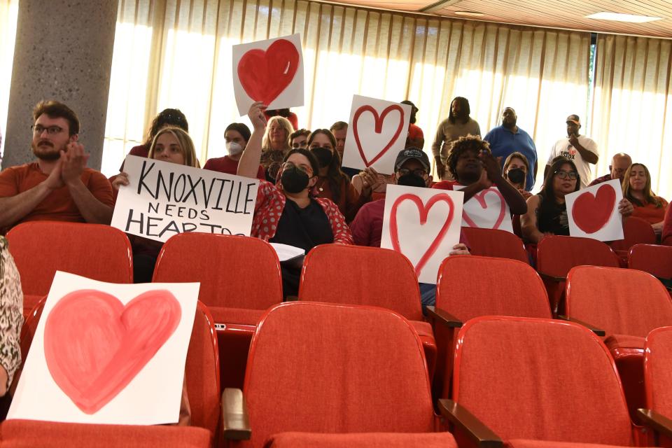 Supporters of Knoxville HEART ask the City Council for a new mental health response team.