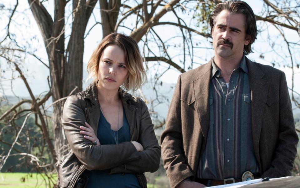 Rachel McAdams and Colin Farrell in True Detective season 2