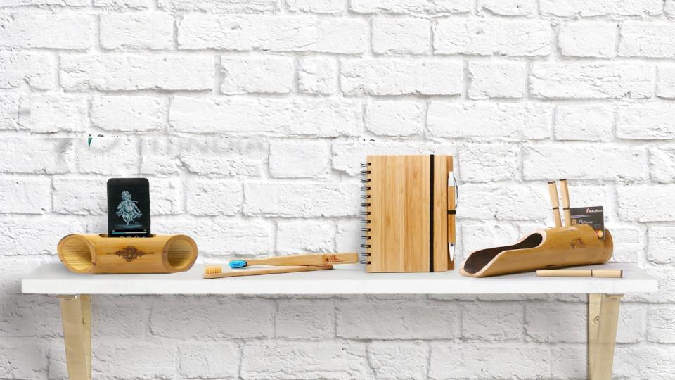 Bamboo India's range of products, from a Sound Amplifier to toothbrushes