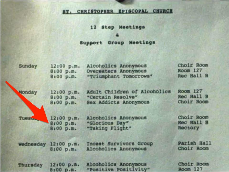 Meeting times in "Fight Club" (1999) on paper.