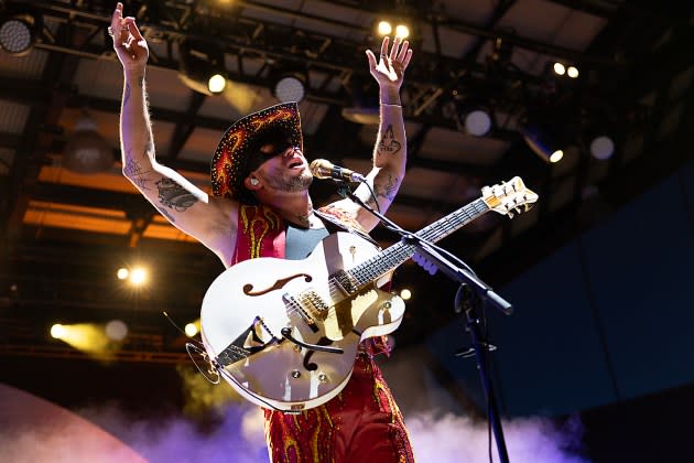 Orville Peck has released an all-star version of "Rhinestone Cowboy." - Credit: Jeff Hahne/Getty Images