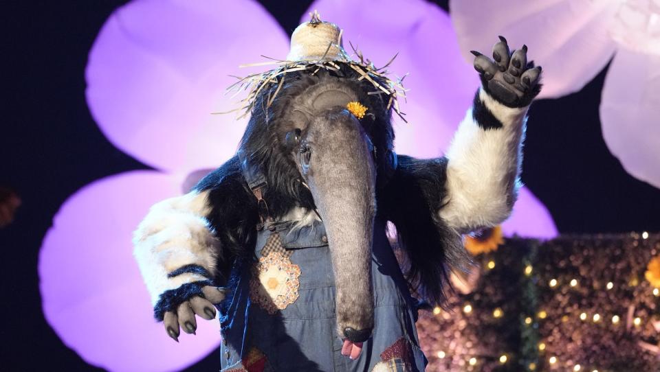 THE MASKED SINGER: Anteater in the “Trolls Night” episode of THE MASKED SINGER airing Wednesday, Nov. 15. (8:00-9:00 PM ET/PT ) on FOX. CR: Michael Becker / FOX. ©2023 FOX Media LLC.