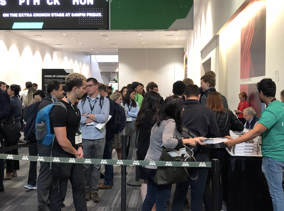 Line for Ray Dalio's book signing