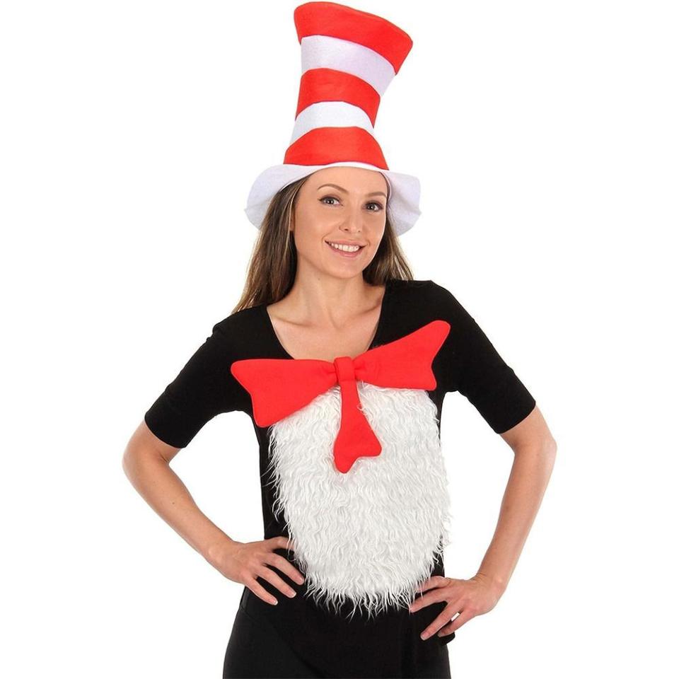 <p><a href="https://www.amazon.com/Seuss-Deluxe-Costume-Adults-Kids/dp/B071NM2V23/?tag=syn-yahoo-20&ascsubtag=%5Bartid%7C2089.a.45025373%5Bsrc%7Cyahoo-us" rel="nofollow noopener" target="_blank" data-ylk="slk:Shop Now;elm:context_link;itc:0;sec:content-canvas" class="link ">Shop Now</a></p><p>Dr. Seuss Cat in the Hat Costume Kit</p><p>amazon.com</p><p>$24.99</p>