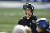 Indianapolis Colts head coach Frank Reich watches the first half of an NFL football game against the Cincinnati Bengals, Sunday, Oct. 18, 2020, in Indianapolis. (AP Photo/Michael Conroy)