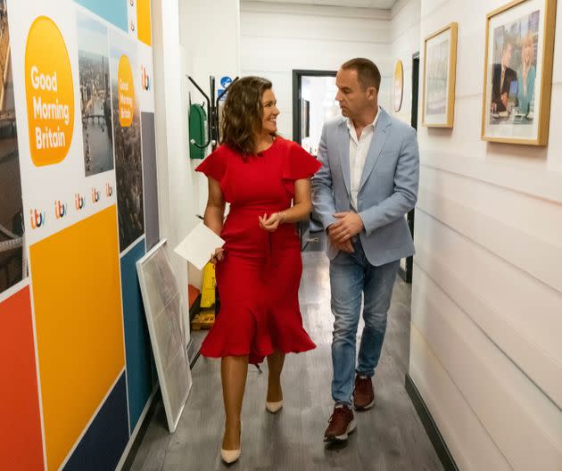 Susanna and Martin backstage at Good Morning Britain