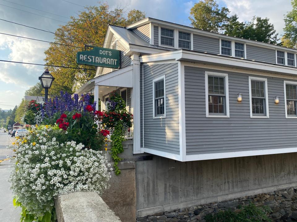 exterior shot of dots diner in lauren's small vermont town