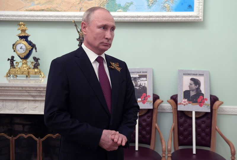 Russian President Putin addresses participants of Immortal Regiment memorial event on Victory Day in Moscow