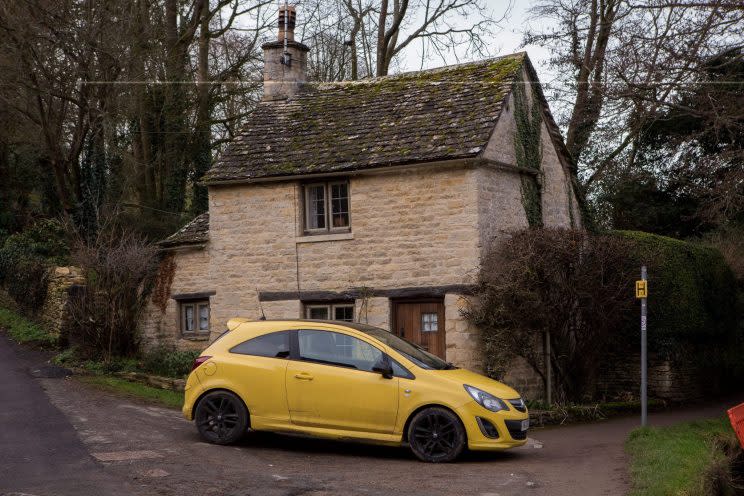 Scene-spoiler. The yellow Vauxhall Astra (SWNS)