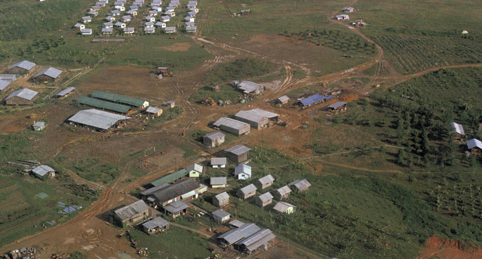1978 file photo of the Peoples Temple compound