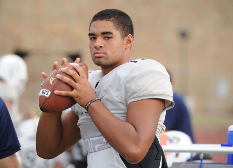 D.J. Uiagalelei is expected to be the Clemson Tigers' quarterback of the future. (Photo credit: Nicolas Lucero/Rivals) 