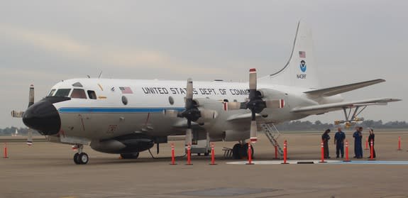 One of NOAA's "hurricane hunter" aircraft that will fly into an atmospheric river this winter.