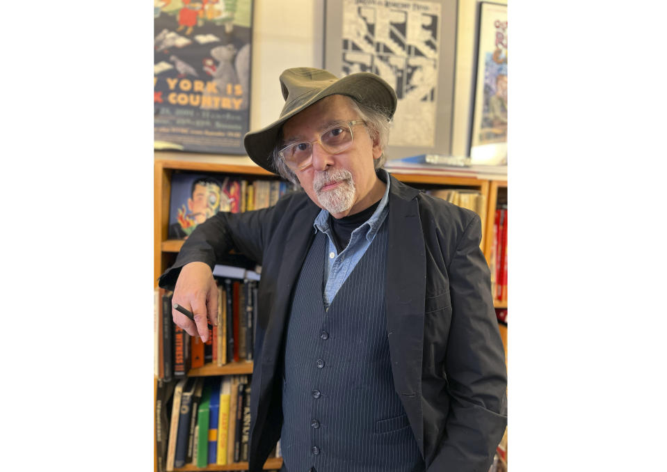 This undated image shows cartoonist Art Spiegelman, who will receive an honorary National Book Award this fall. He will be the first cartoonist to win the Distinguished Contributions to American Letters medal from the National Book Foundation, which previously has awarded Toni Morrison, Philip Roth and Robert Caro. (Nadja Spiegelman via AP)