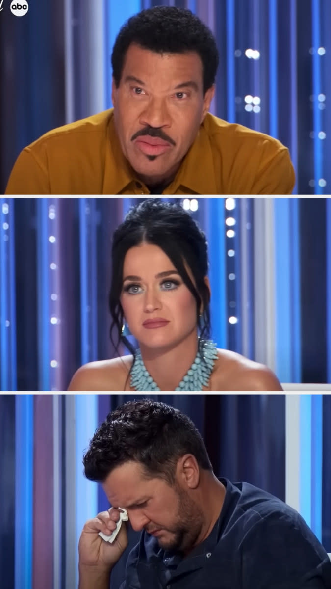 Both Lionel and Luke Bryan cried during the performance.