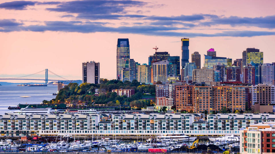 Exchange Place, Jersey City, New Jersey skyline.