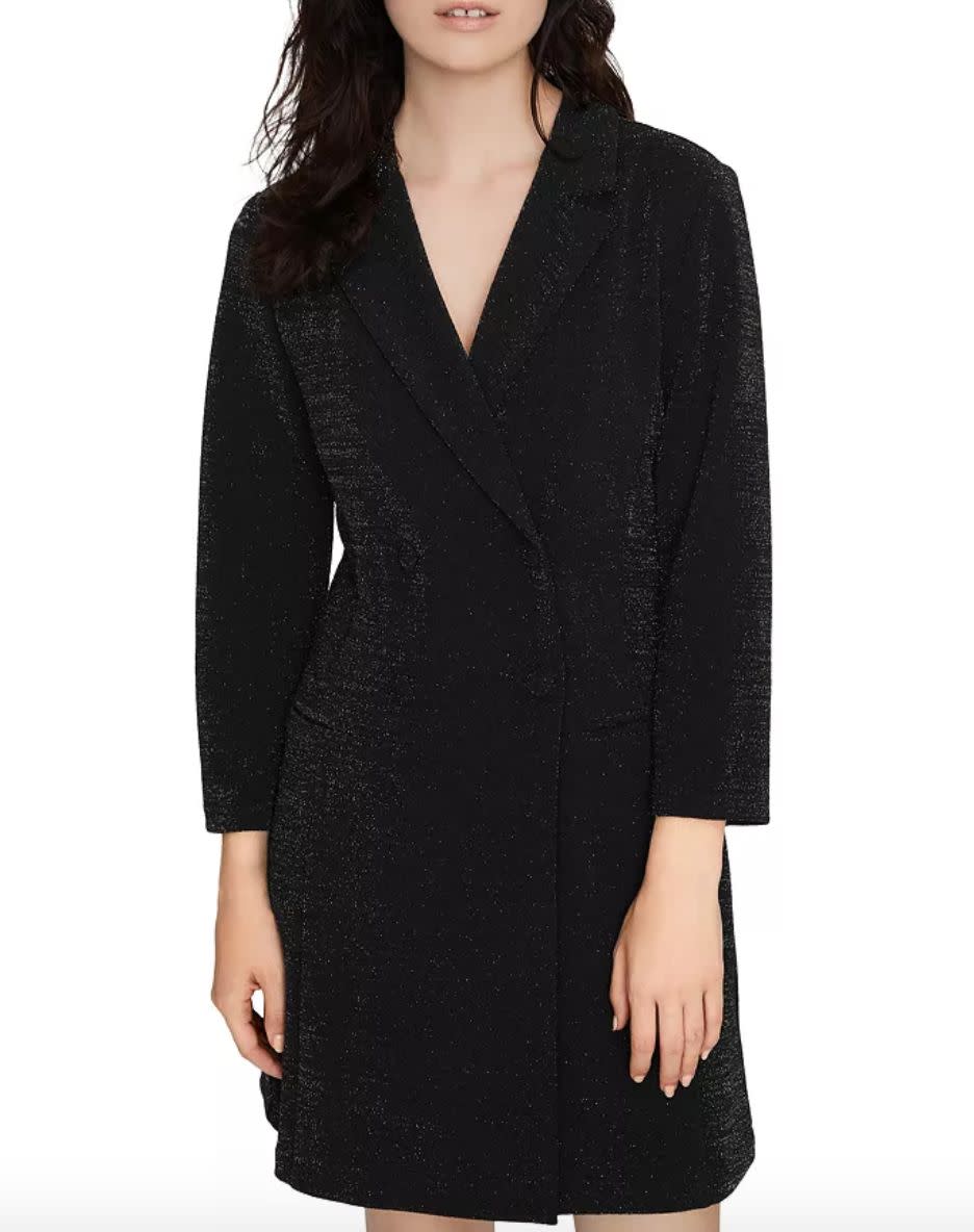<a href="Sanctuary Major Sparkle Blazer Dress" target="_blank" rel="noopener noreferrer">Find it on sale for $104 at Bloomingdale's</a>.