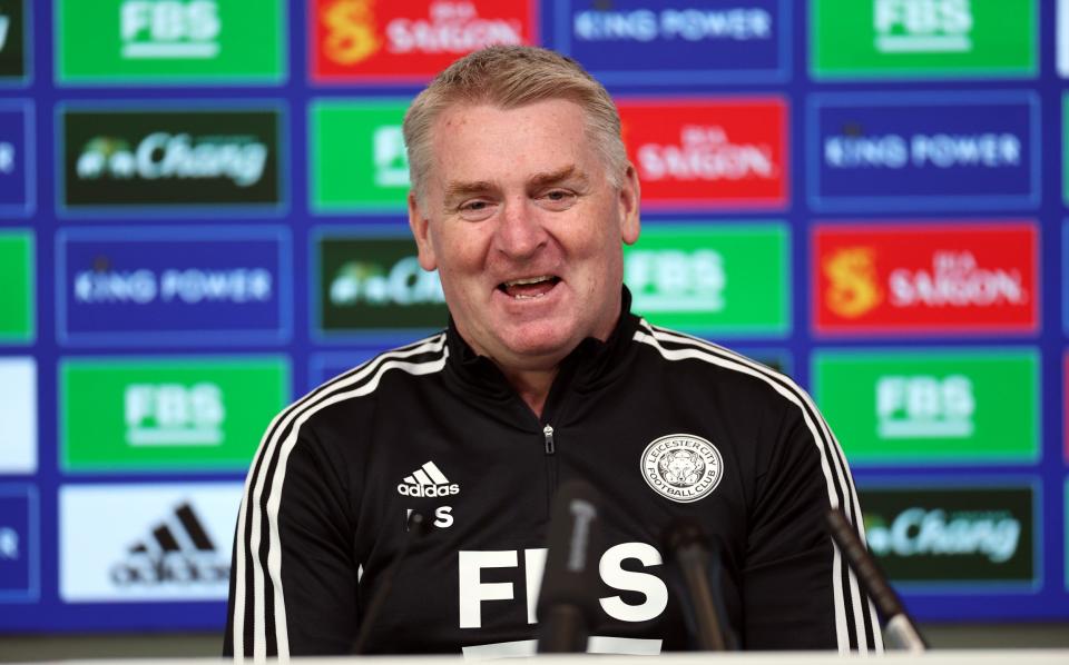 Leicester City manager Dean Smith during the Leicester City training session - Getty Images/Plumb Images